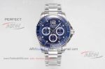 AAA replica Longines Concas Swiss 7750 mechanical blue dial chronograph watch 